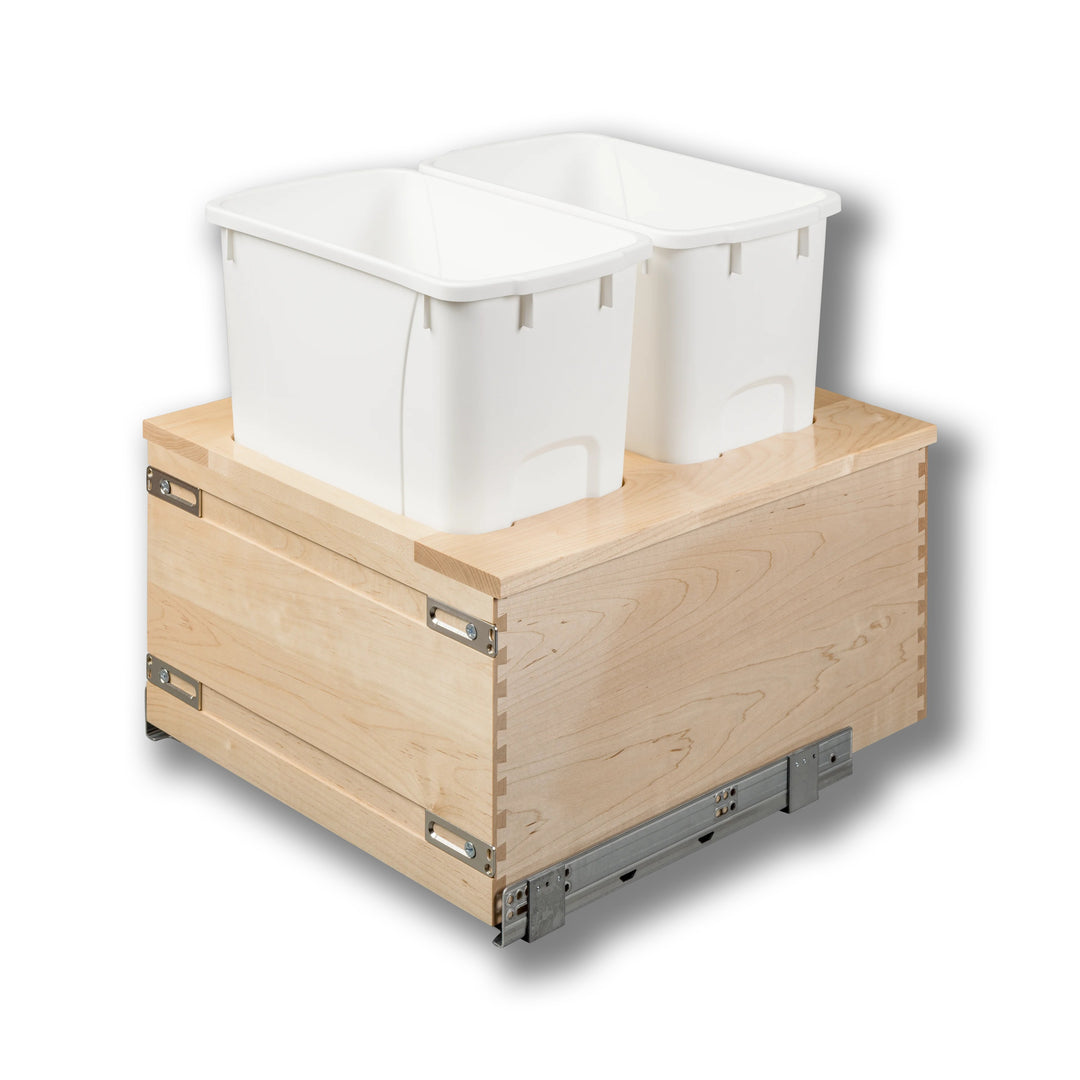 18" Signature Series 34 Quart Bottom Mount Waste Container in maple