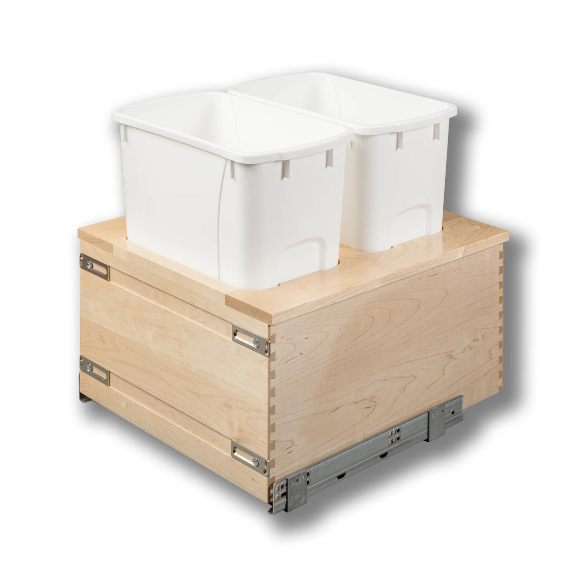 18" Signature Series 34 Quart Bottom Mount Waste Container in maple