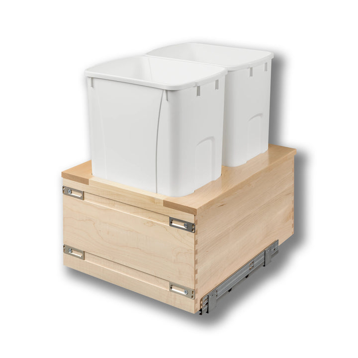 18" Signature Series 50 Quart Bottom Mount Waste Container in maple