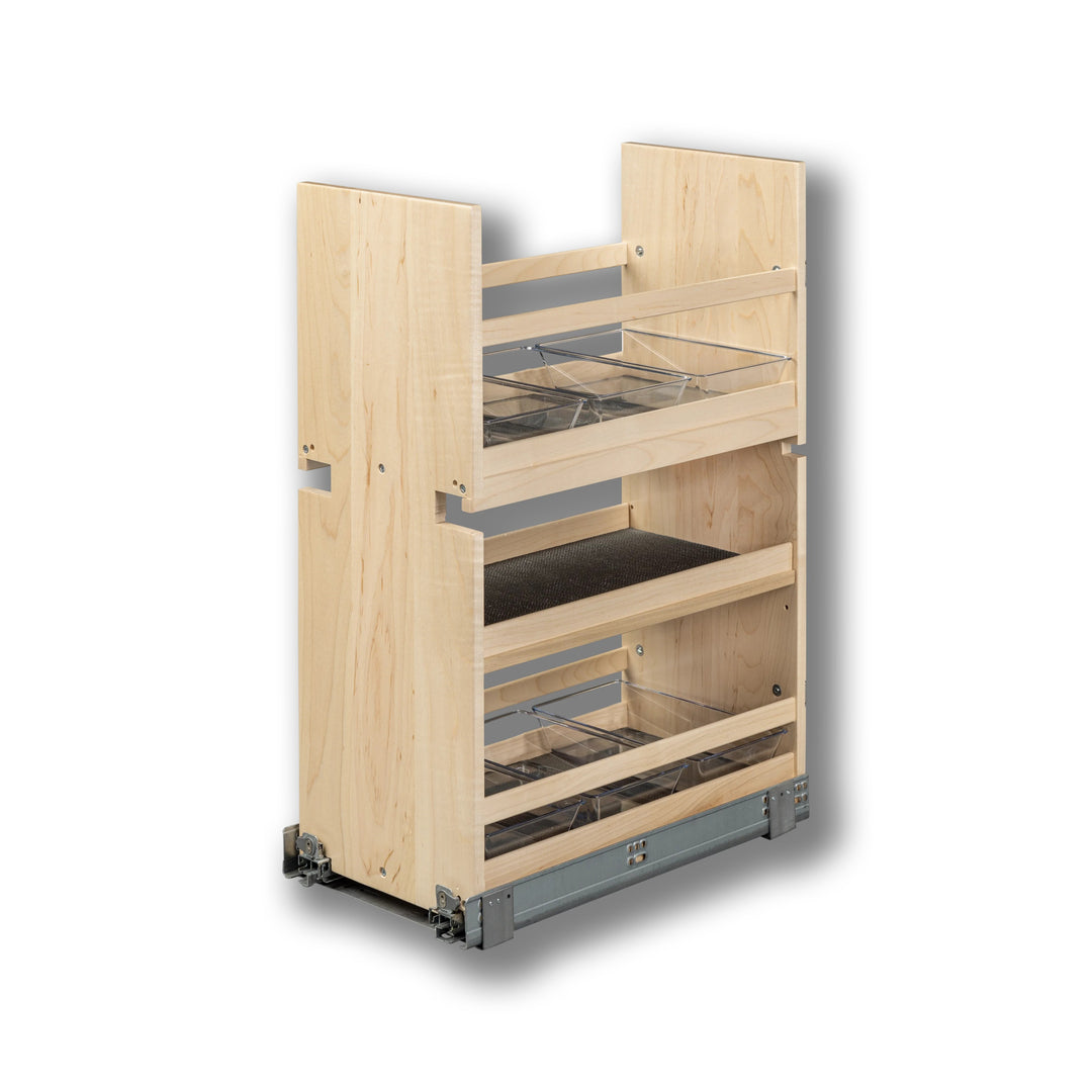 Vanity Organizer Pull-Out in maple, studio view 3