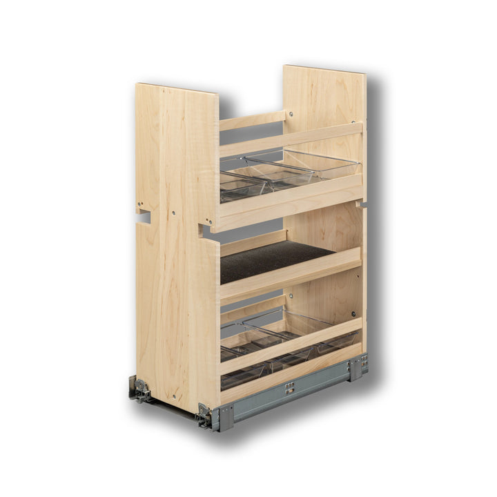 Vanity Organizer Pull-Out in maple, studio view 3