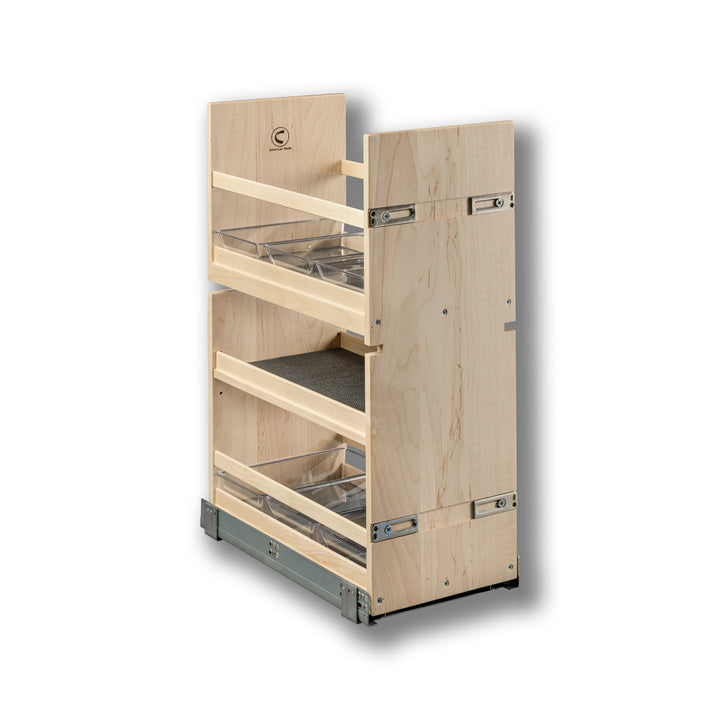 Vanity Organizer Pull-Out in maple, studio view 4