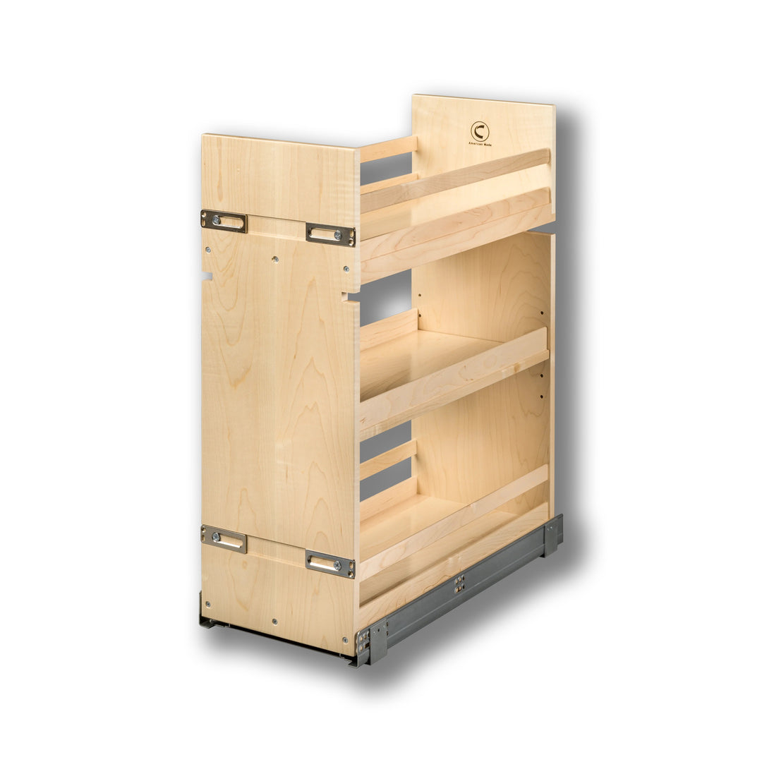 10 1/2" Signature Series Base Cabinet Organizer Frameless in maple, studio view 2