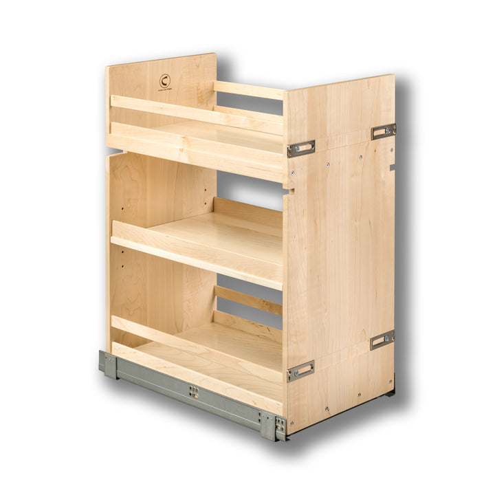 13 1/2" Signature Series Base Cabinet Organizer Frameless in maple, studio view 2