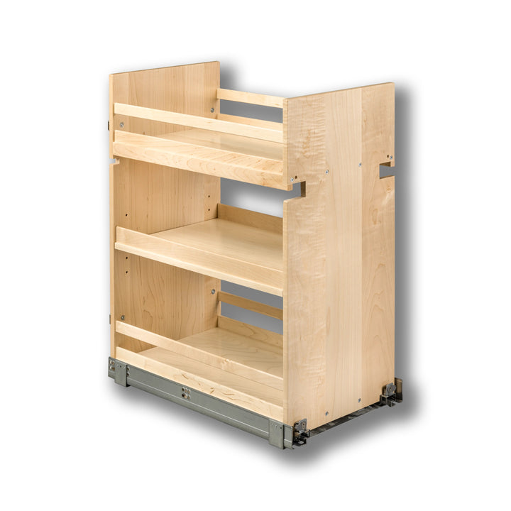 13 1/2" Signature Series Base Cabinet Organizer Frameless in maple, studio view 4