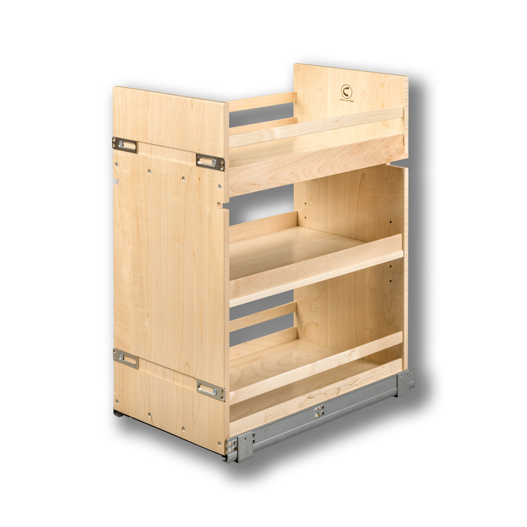 13 1/2" Signature Series Base Cabinet Organizer Frameless in maple, studio view 5