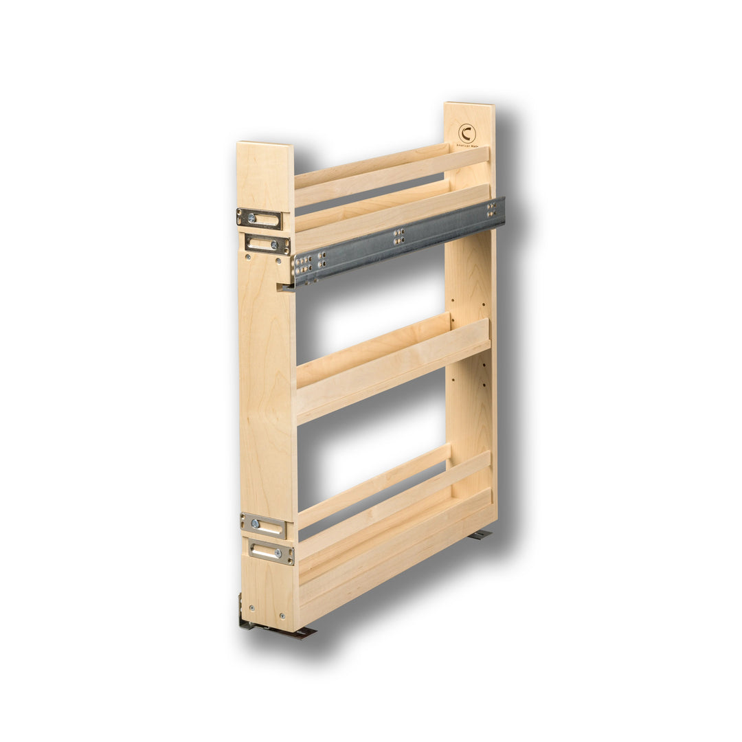 4" Signature Series Base Cabinet Organizer in maple, studio view 2