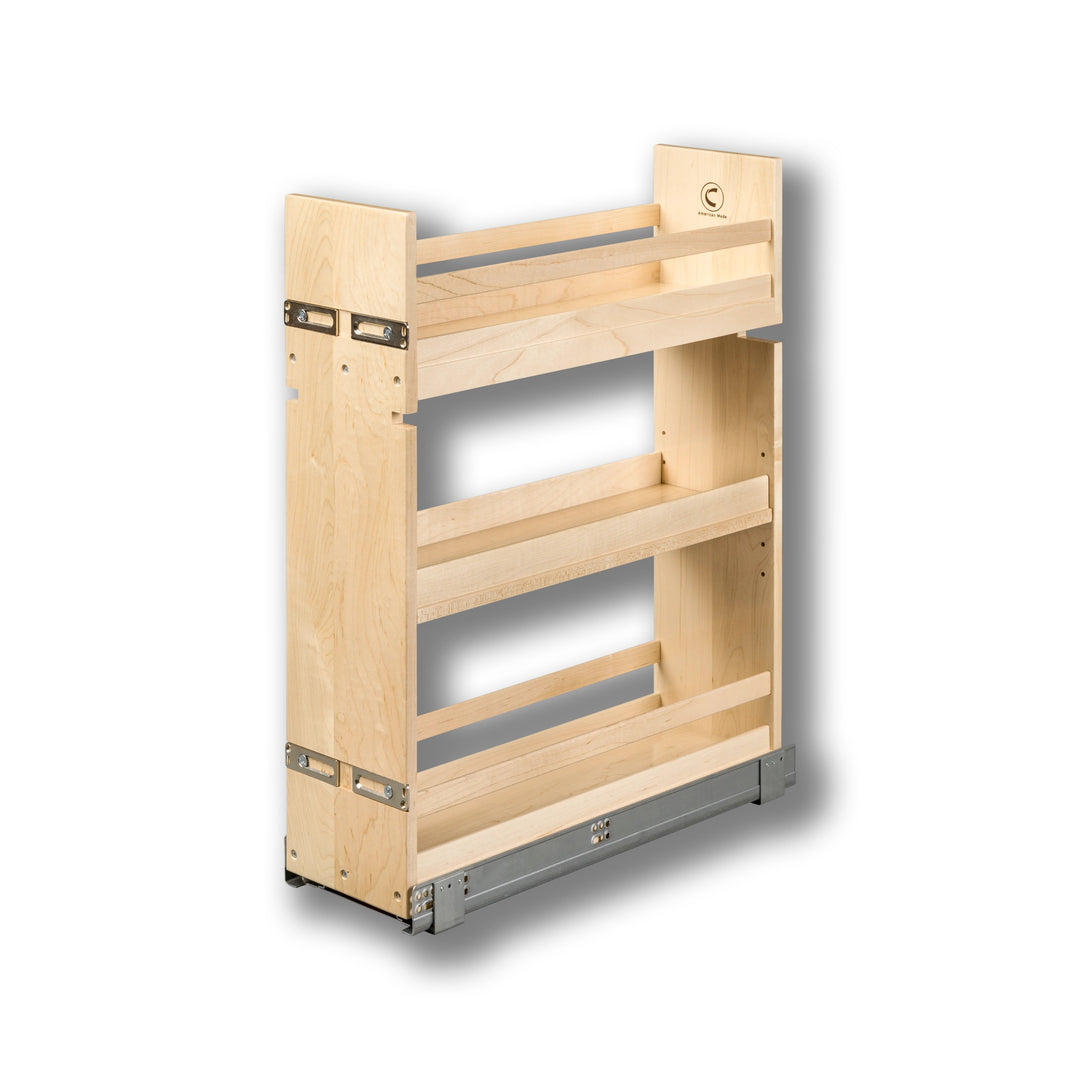 7 1/2" Signature Series Base Cabinet Organizer Frameless in maple