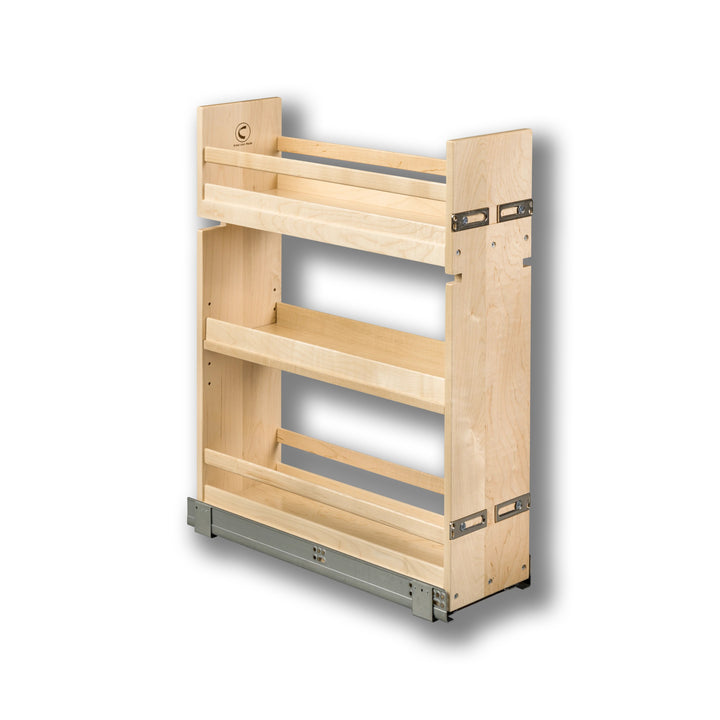 7 1/2" Signature Series Base Cabinet Organizer Frameless in maple, studio view 3