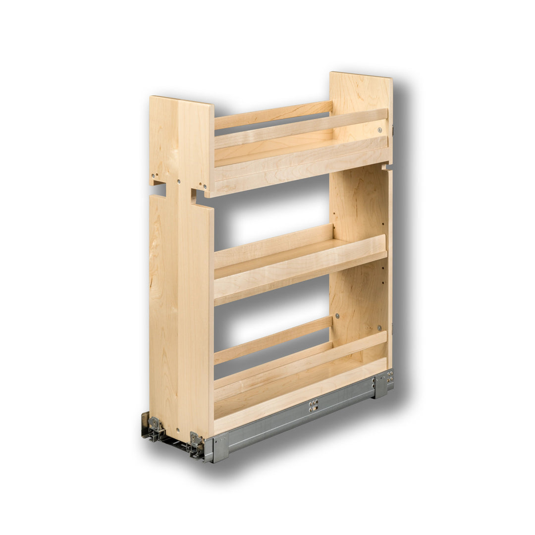 7 1/2" Signature Series Base Cabinet Organizer Frameless in maple, studio view 4
