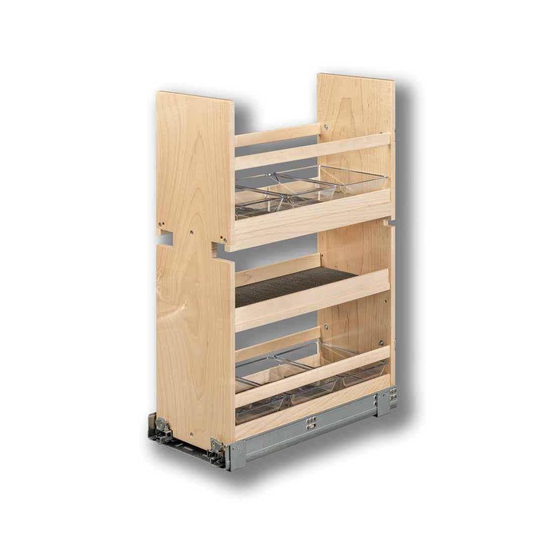 Vanity Organizer Pull-Out in maple, studio view 3