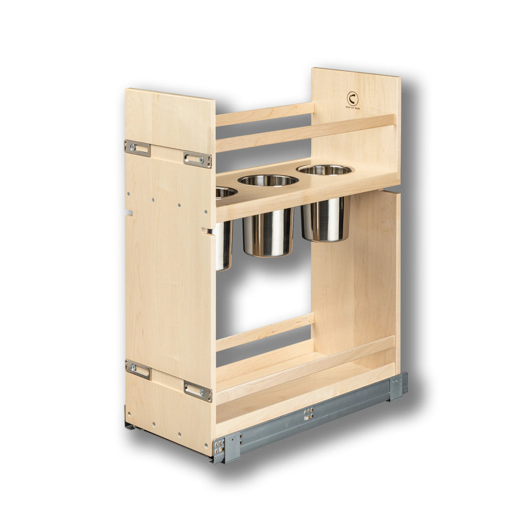 10 1/2" Signature Series Pull-Out Canister Organizer Frameless in maple