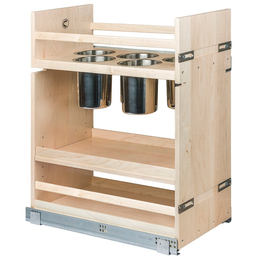 Century Components 13 1/2" Cascade Series Pull-Out Canister Organizer For 13 1/2" Cabinet Opening (CASCAN130PF)
