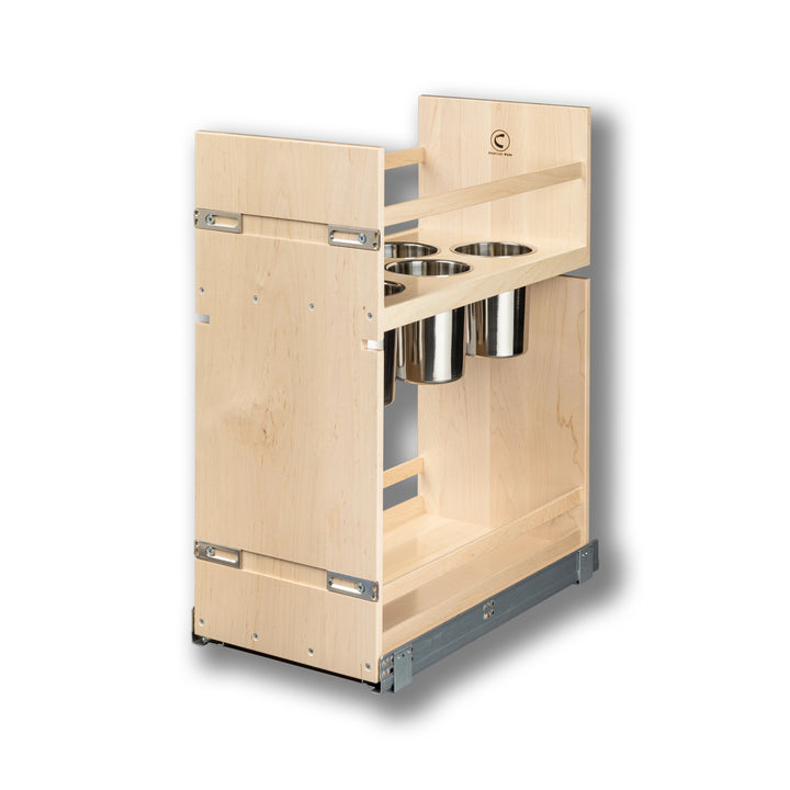12" Signature Series Pull-Out Canister Organizer in maple, studio view 5