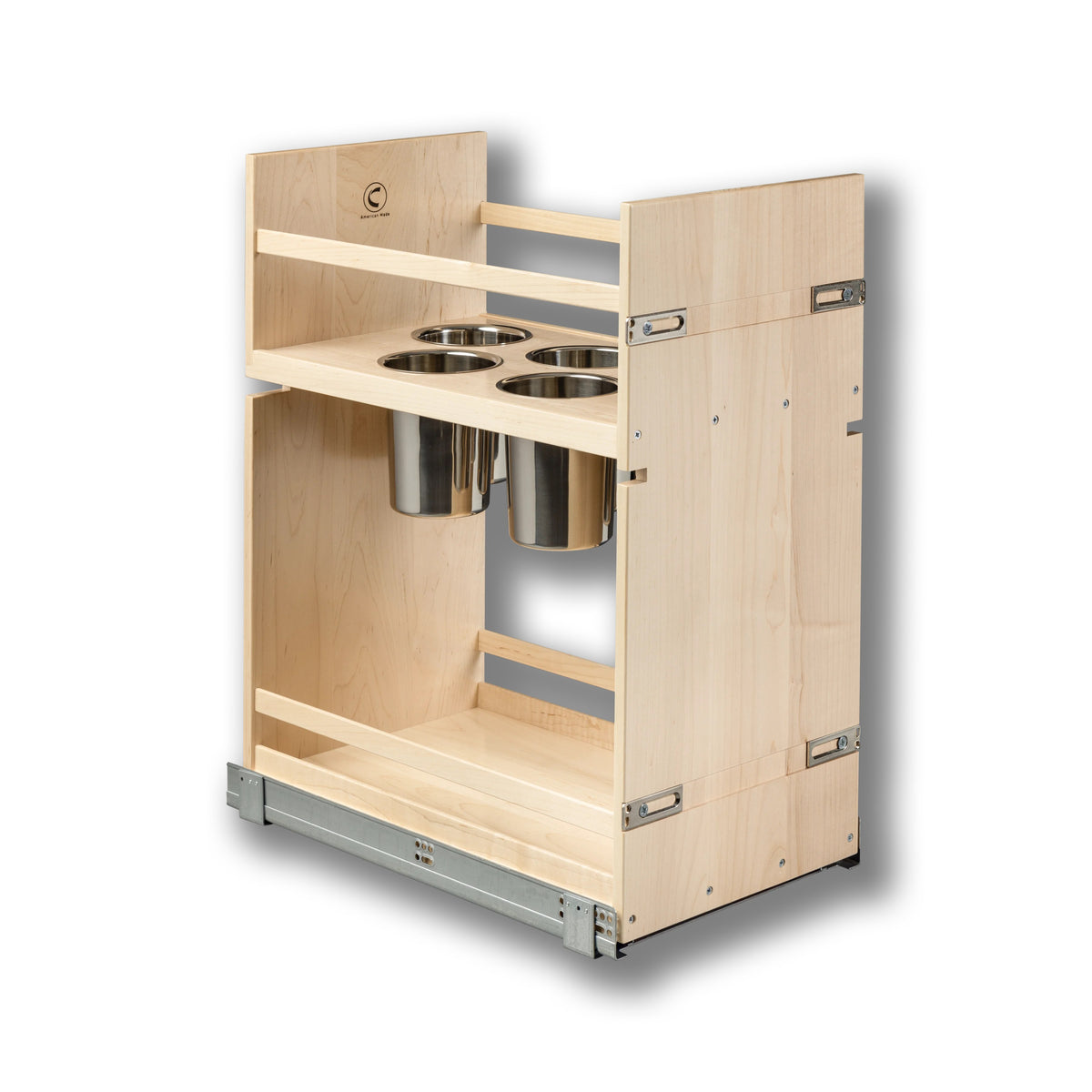 13 1/2" Signature Series Pull-Out Canister Organizer Frameless in maple