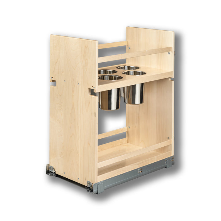 13 1/2" Signature Series Pull-Out Canister Organizer Frameless in maple, studio view 5