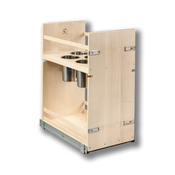 Century Components 13 1/2" Signature Series Pull-Out Canister Organizer Frameless For 13 1/2" Cabinet Opening  (SIGCAN130PF)
