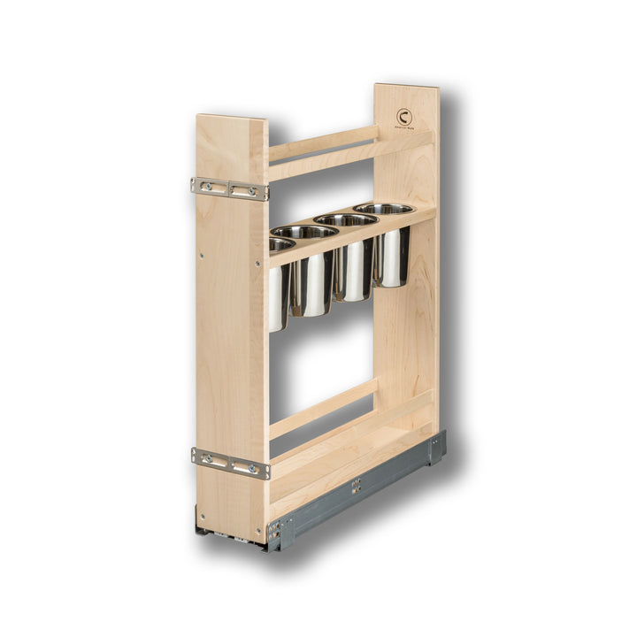 6" Signature Series Pull-Out Canister Organizer in maple, studio view 2