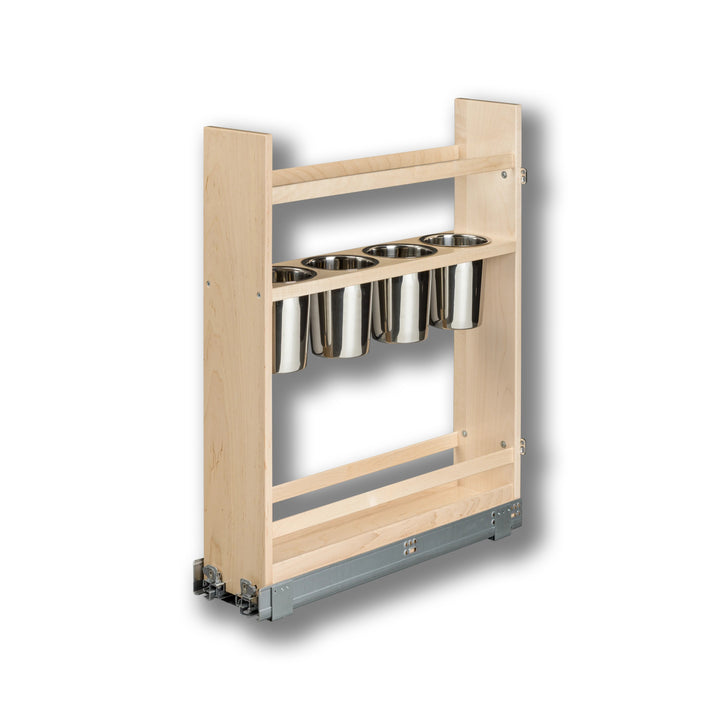 6" Signature Series Pull-Out Canister Organizer in maple, studio view 3