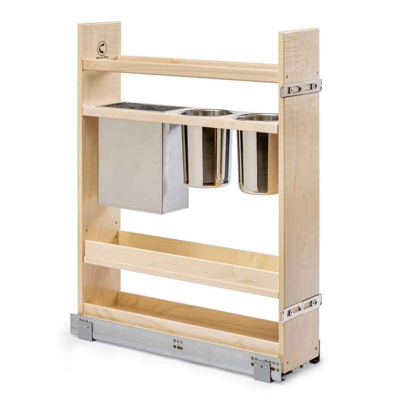 Century Components - 7-1/2" Signature Series Pull-Out Canister Organizer Frameless - SIGCAN70PF