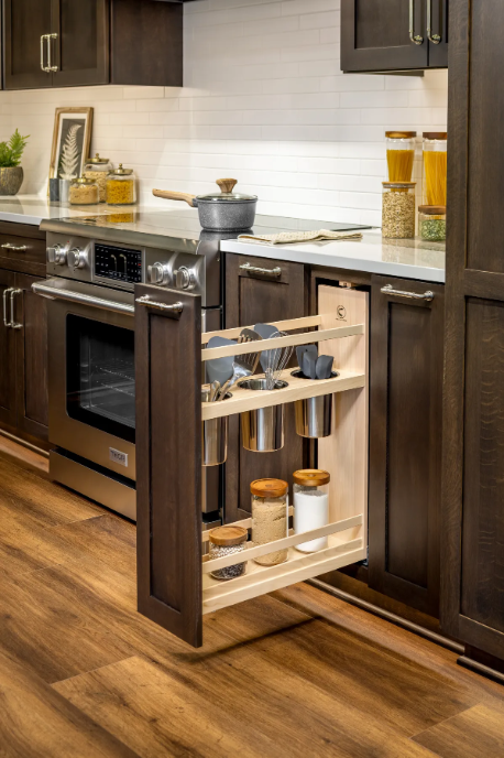 Century Components 7 1/2" Signature Series Pull-Out Canister Organizer Frameless For 7 1/2" Cabinet Opening (SIGCAN70PF)
