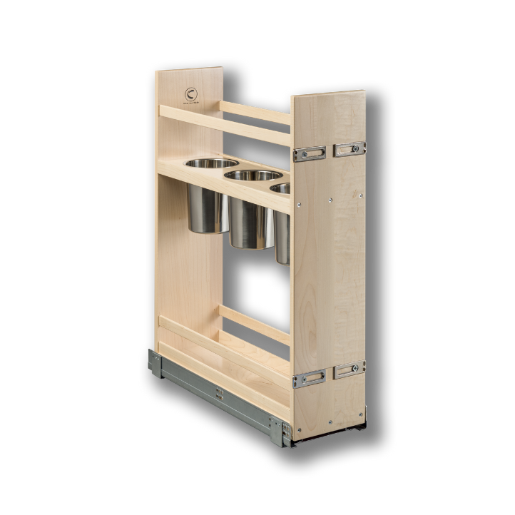 Century Components 7 1/2" Signature Series Pull-Out Canister Organizer Frameless For 7 1/2" Cabinet Opening (SIGCAN70PF)