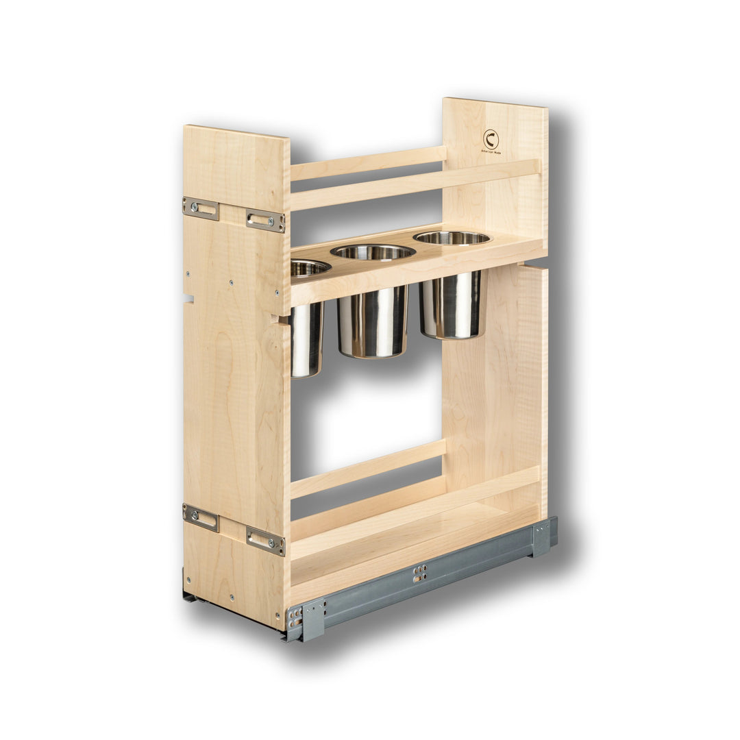 9" Signature Series Pull-Out Canister Organizer in maple