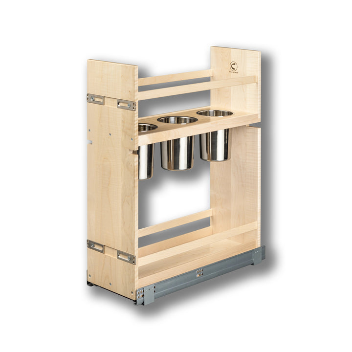9" Signature Series Pull-Out Canister Organizer in maple