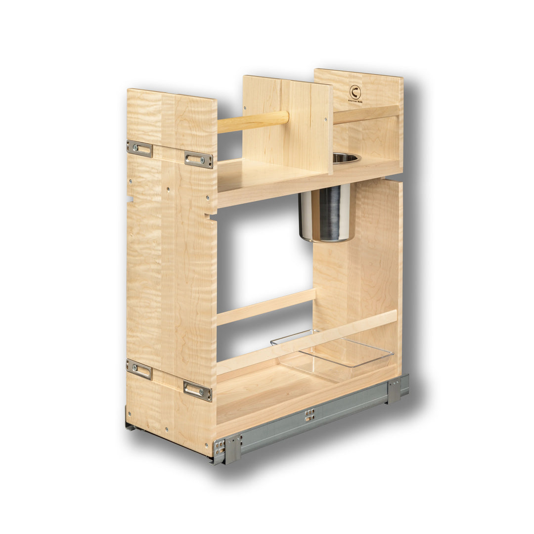 Signature Series 10 1/2" Cabinet Cleaning Organizer in maple, studio view 5