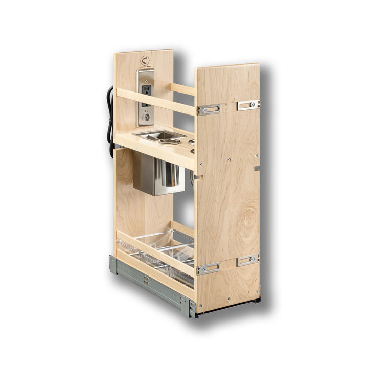 Vanity Grooming Organizer with Electric in maple, studio view 4