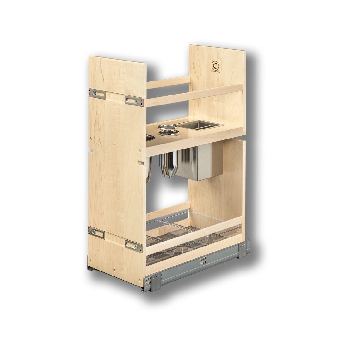 Vanity Grooming Organizer without Electric in maple