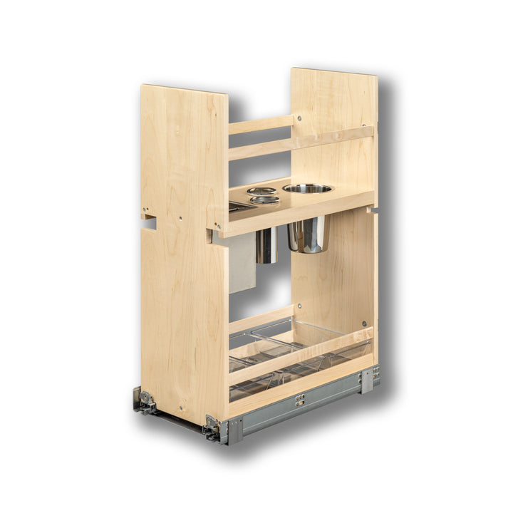 Vanity Grooming Organizer without Electric in maple, studio view 3