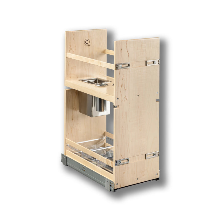 Vanity Grooming Organizer without Electric in maple, studio view 4