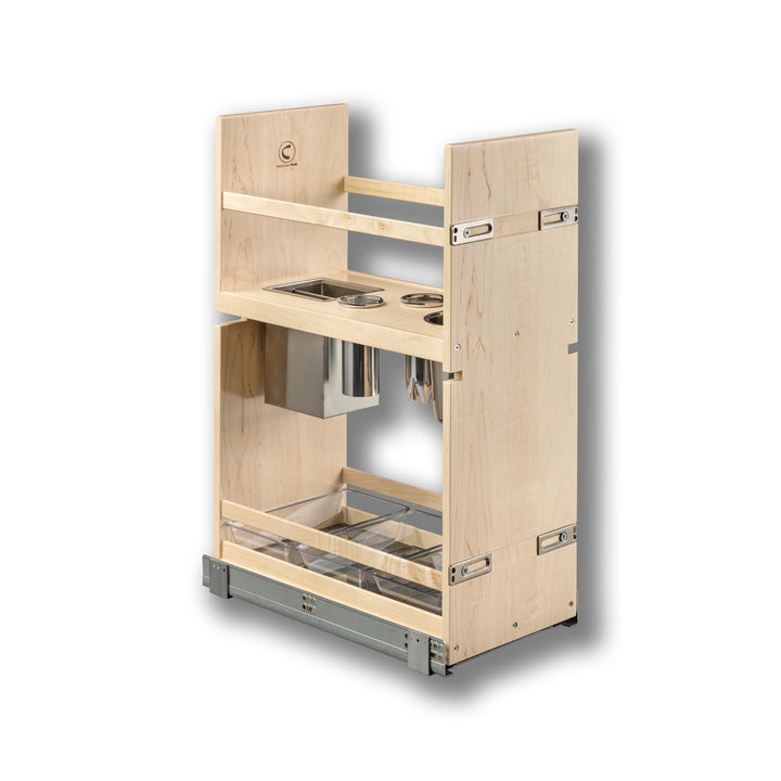 Vanity Grooming Organizer without Electric in maple, studio view 5