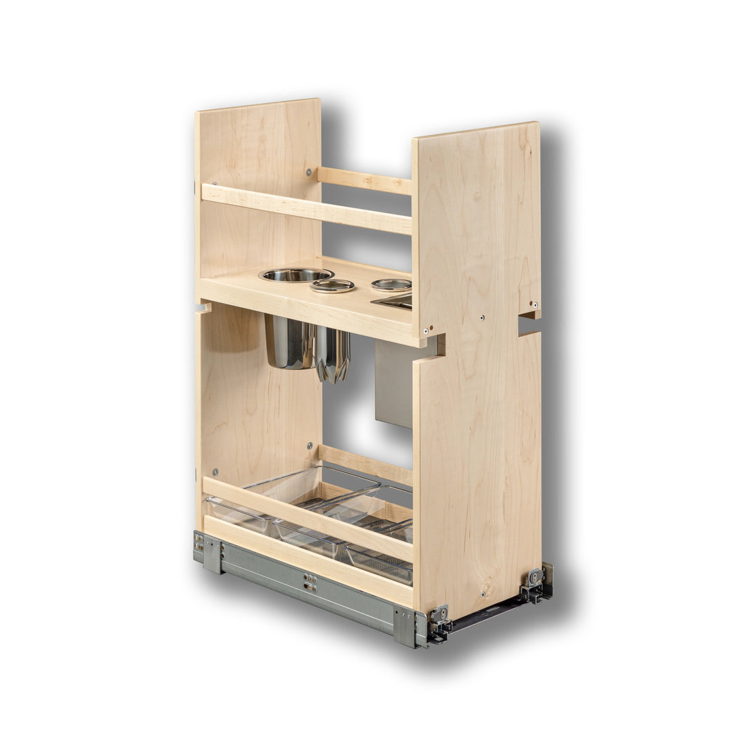 Vanity Grooming Organizer without Electric in maple, studio view 6