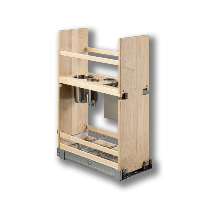 Vanity Grooming Organizer without Electric in maple, studio view 3