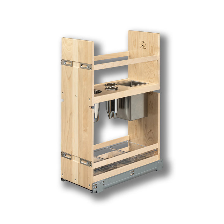 Vanity Grooming Organizer without Electric in maple, studio view 4