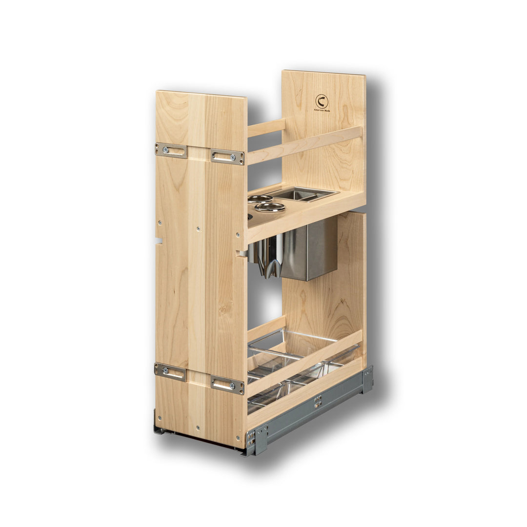 Vanity Grooming Organizer without Electric in maple, studio view 5