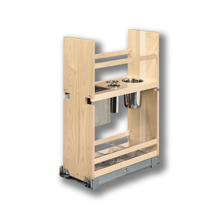 Vanity Grooming Organizer without Electric in maple, studio view 6