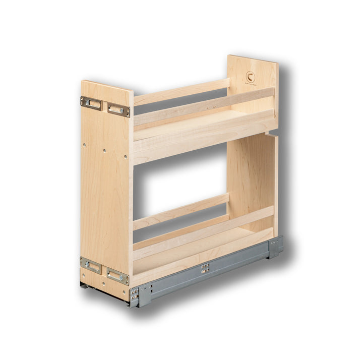 7 1/2" Short Height Base Cabinet Pull-Out Organizer in maple