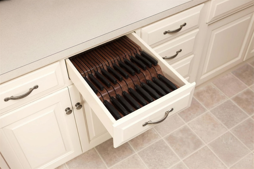 Century Components 9" Riviera Series The Wave Knife Block For 9 1/2" Cabinet Opening (RIVWKB90PF)