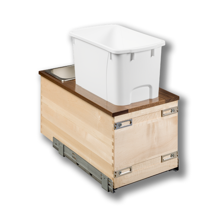 Century Components 12" Walnut Creek Single 34 Quart Bottom Mount Waste Container (WCCBM115-34PF)
