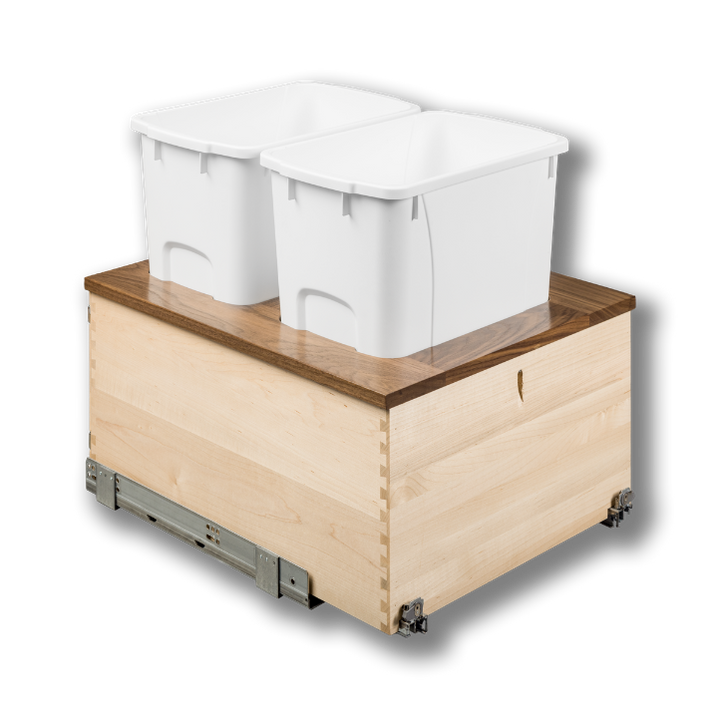 Century Components 18" Walnut Creek Double 34 Quart Bottom Mount Waste Container (WCCBM175-34PF)