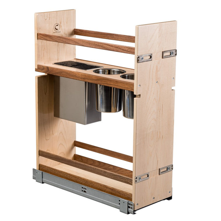 Century Components 9" Walnut Creek Pullout Canister Organizer with Knife Block For 9" Cabinet Opening (WCCKBI85PF)