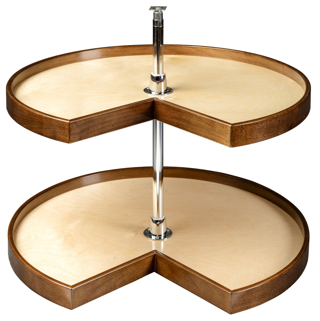 Century Components Walnut Creek Contender Series Lazy Susan - Two 28" Pie Cut Shelves - Hardware Included (WCCCON28PCPF)