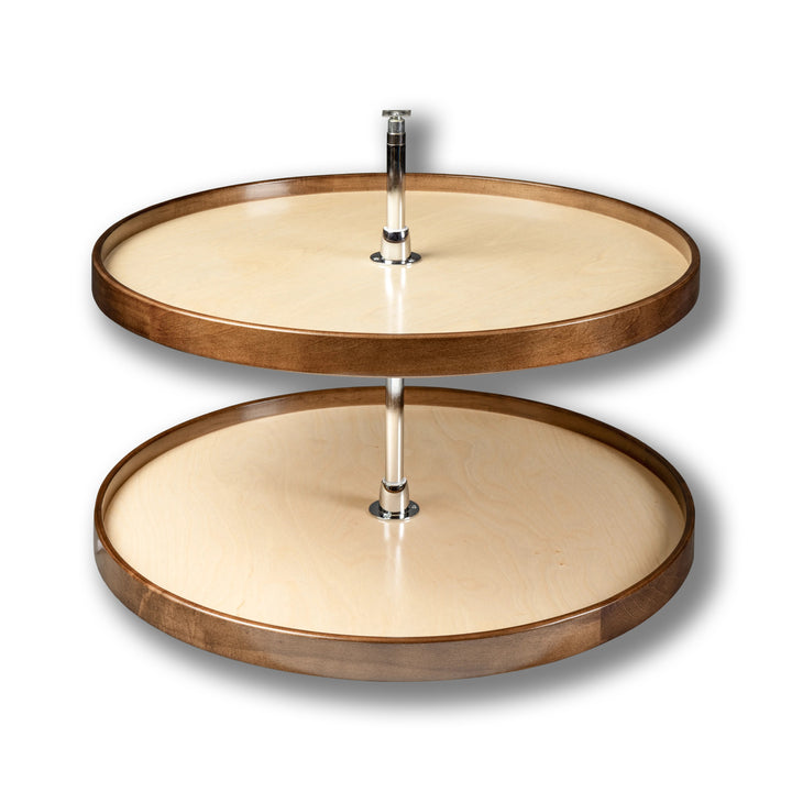 Walnut Creek Contender Series Lazy Susan - Two 32" Full Round Shelves - Hardware Included in maple and walnut