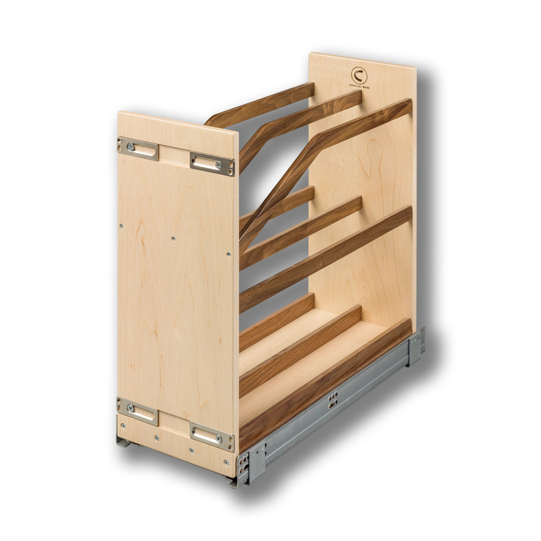 9" Walnut Creek Series Cookie Tray Pull-Out in maple and walnut, studio view 2