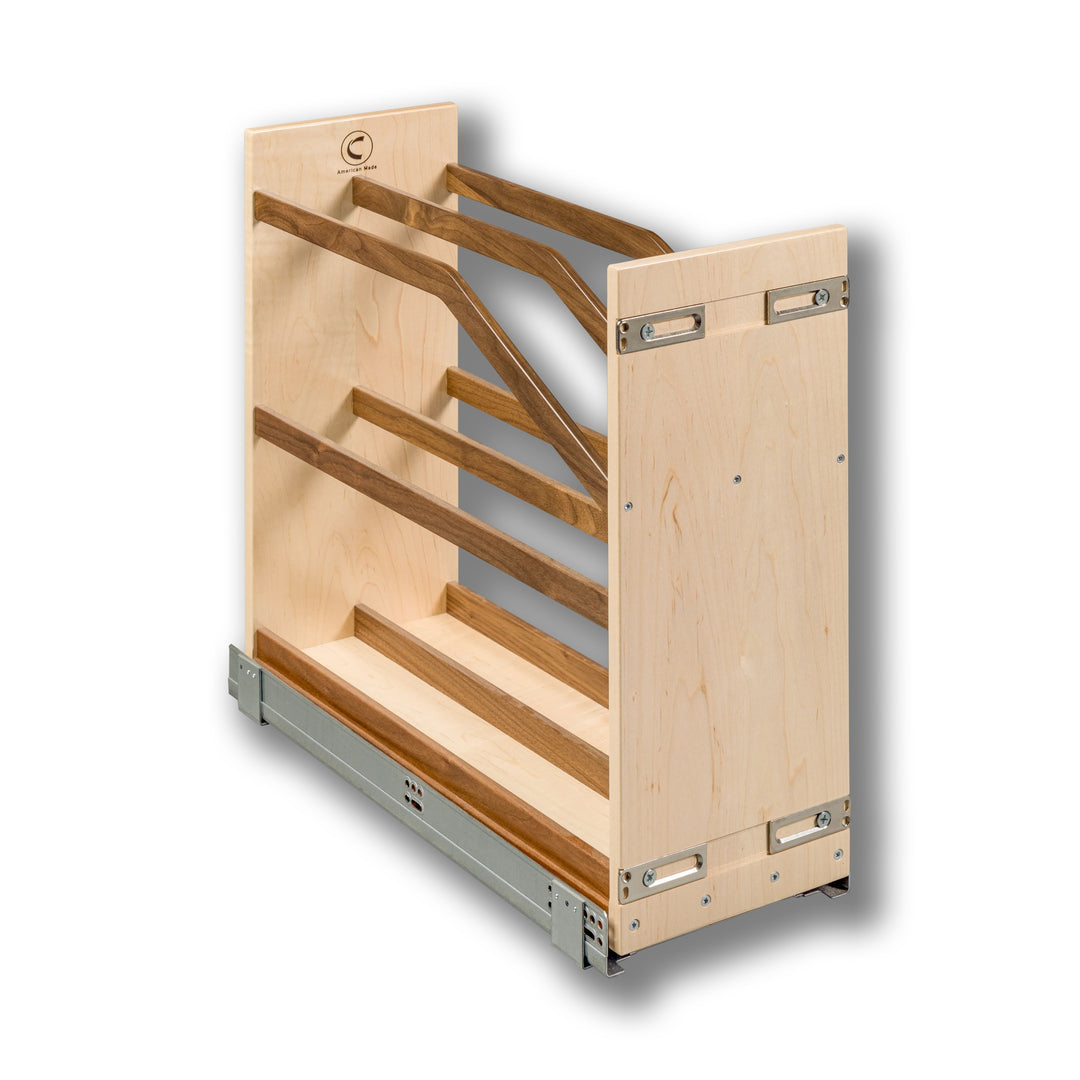 9" Walnut Creek Series Cookie Tray Pull-Out in maple and walnut, studio view 3