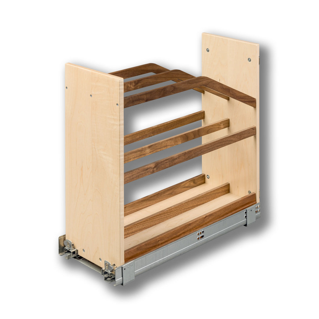 9" Walnut Creek Series Cookie Tray Pull-Out in maple and walnut, studio view 5