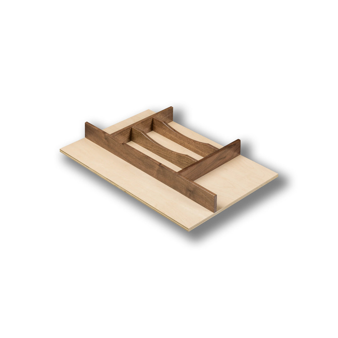 14" Walnut Creek Series Silverware Tray Insert in maple and walnut, studio view 6